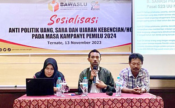 Panwaslu Kecamatan Ternate Tengah Sosialisasikan Kampanye Bersih dan Integritas