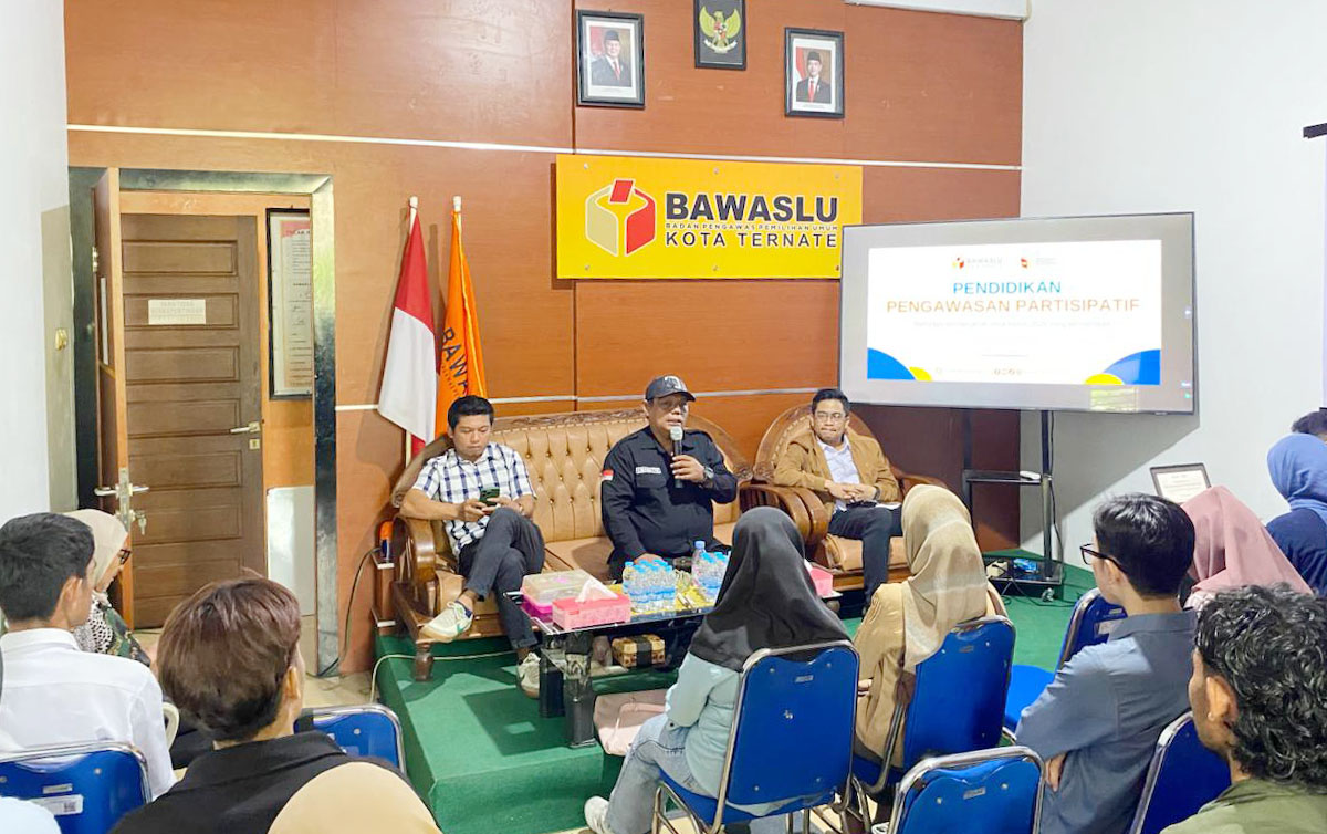 Suasana pembukaan kegiatan Pendidikan Pengawas Partisipatif (P2P) yang diselenggarakan Bawaslu Kota Ternate, Sabtu (23/5/2026). 