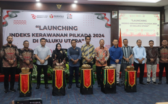 Suana Launching Indeks Kerawanan Pilkada (IKP) tahun 2024.