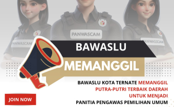 Bawaslu Kota Ternate Buka Perekrutan Panwaslu Kecamatan Untuk Pemilihan Kepala Daerah Tahun 2024