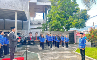 Suasana upacara peringatan Hari Kebangkitan Nasional (Harkitnas) ke-118 yang digelar Bawaslu Kota Ternate pada 20 Mei 2026
