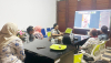 Staf Bawaslu Kota Ternate saat mendengar pemaparan materi dari Narasumber, Sasmita Abdurrahman, S.Ikom.,M.Si