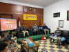 Suasana pembukaan bedah buku bedah buku Lanskap Pengawasan Pilkada dalam rangka merayakan Hari Jadi Bawaslu ke-8 tahun.