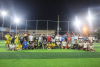 Suasana foto bersama usai laga persahabatan (mini soccer) dipangan Kota Baru.