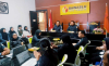 Suasana sosialisasi Peraturan Badan Pengawas Pemilihan Umum (Perbawaslu) Nomor 1 Tahun 2026 kepada seluruh jajaran staf Bawaslu Kota Ternate, Senin (12/10/2026).